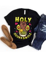 Cute Funny Holy Quokkamole Quokka Lover Avocado Guacamole Shirt Unisex Standard T-Shirt black s
